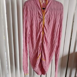 Pink Cable Knit Cardigan for Men